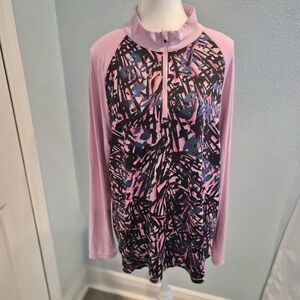 Reel Legends Reel Tec Womens XL Pink Geo Print Sun- Fishing Top